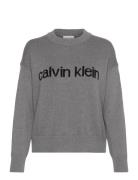 Calvin Klein Jeans Cotton Graphic Pullover Grå