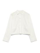 YAS Yaslee Ls Short Shirt - Ex Vit