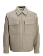 Jack & J S Jprccrussel Wool Blend Jacket Sn Beige