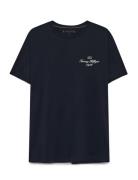 Tommy Hilfiger Outline Flag Script Tee Svart