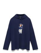 Polo Ralph Lauren Polo Bear Jersey Hooded T-Shirt Marinblå