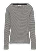 Mads Nørgaard 2X2 Cotton Stripe Tuba Tee Ls Vit