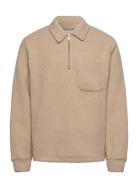 Lindbergh Half Zip Fleece Beige