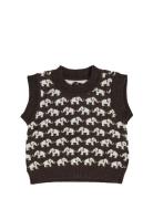 Smallstuff Vest, Ao Elephants, Merino Wool, Brown Brun