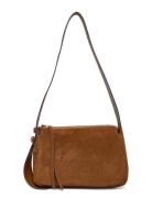 Tory Burch Romy Suede Small Shoulder Bag Brun