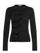 Hope Wave Cardigan Grey Cashmere Blend-38 Grå
