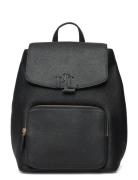 Lauren Ralph Lauren Pebbled Leather Medium Cameryn Backpack Svart