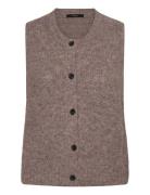 Vero Moda Vmnovah Sl O-Neck Button Vest Noos Brun