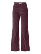 Selected Slfwide Runa Hw Corduroy Pant Noos Burgundy