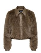 ONLY Onlyumi Life Faux Fur Jacket Otw Brun