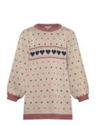 Fliink Nova Multi Heart Dress Beige