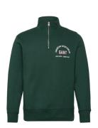 GANT Printed Graphic Half Zip Grön