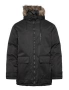 Jack & J S Jjcharlie Detachable Faux Fur Parka Svart