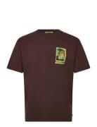 Scotch & Soda Relaxed Fit Front + Back Aw T-Shirt Brun