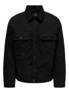 ONLY & SONS Onswilson Sherpa Blk 0971 Dnm Jacket Svart