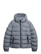Superdry Hooded Sports Puffer Jacket Grå