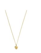 Syster P Sunburst Heart Necklace Gold Guld