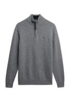 Superdry Wool Blend Half Zip Jumper Grå