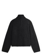 Woodbird Wbfang Half Zip Knit Svart