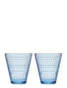 Iittala Kastehelmi Tumbler 30Cl Aqua 2Pcs Blå
