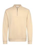 Lindbergh Sweat Polo L/S Beige
