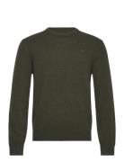 Hackett London Lambswool Crew Khaki Green