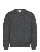 Weekday Regular Knitted Wool-Blend Sweater Grå