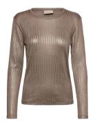 FREE/QUENT Long-Sleeved T-Shirt Guld