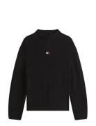Tommy Jeans Tjw Mockneck Badge Sweater Svart