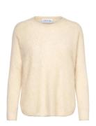 Davida Cashmere Brushed Curved Sweater Kräm