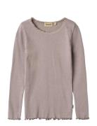Wheat Rib T-Shirt L/S Reese Lila