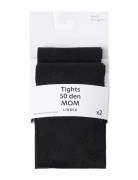 Lindex Tights 50 Den 2-P Mom Super St Svart
