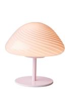 Halo Design Candy Mini Mush Table Lamp, Glass Head, Metal Base Rose Ro...