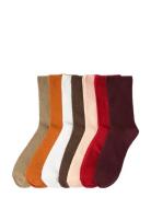 Lindex Sock 7 P Red Neutrals Multi/patterned