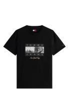 Tommy Jeans Tjm Reg Photo Flag Ss Tee Svart