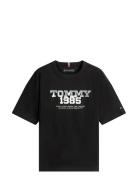 Tommy Hilfiger Tommy 1985 Graphic Print Tee Ss Svart