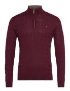 Morris Merino Cable John Zip Burgundy