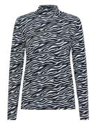 Soaked In Luxury Slhanadi Printed Rollneck Ls Svart