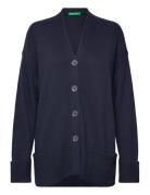 United Colors Of Benetton L/S Cardigan Marinblå