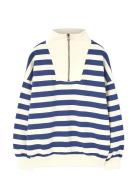 THE ANIMALS OBSERVATORY Stripes Navy Blowfly Sweatshirt Marinblå