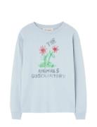 THE ANIMALS OBSERVATORY Flowers Blue Dof Lonf Sleeve T-Shirt Blå