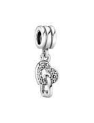 Pandora Hearts Silver Dangle With Cubic Zirconia Silver