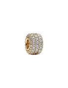 Pandora 14K Gold-Plated Charm With Clear Cubic Zirconia Guld