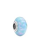 Pandora Sterling Silver Charm With Light Blue Lab-Created Opal Silver