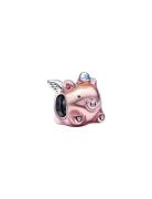 Pandora Flying Pig Sterling Silver Charm With Transparent Light Pink, ...