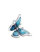 Pandora Butterfly Sterling Silver Charm With Clear Cubic Zirconia, Bla...