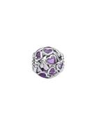 Pandora Mum Hearts Sterling Silver Charm With Transparent Purple Uv Re...