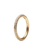 Pandora 14K Gold-Plated Ring With Clear Cubic Zirconia Guld