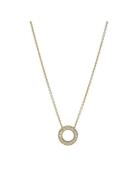 Pandora Pandora Logo Reversible 14K Gold-Plated Collier With Clear Cub...