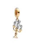 Pandora Disney Lumiere Sterling Silver And 14K Gold-Plated Dangle With...